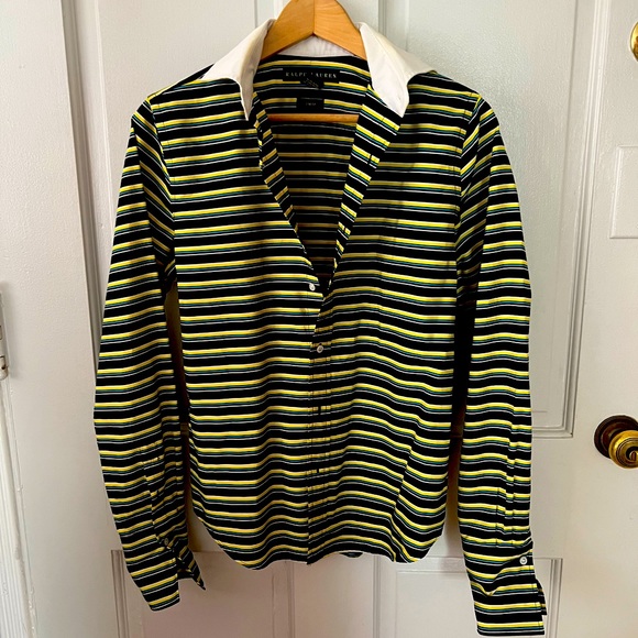 Ralph Lauren button down stripe collared shirt - Picture 1 of 7